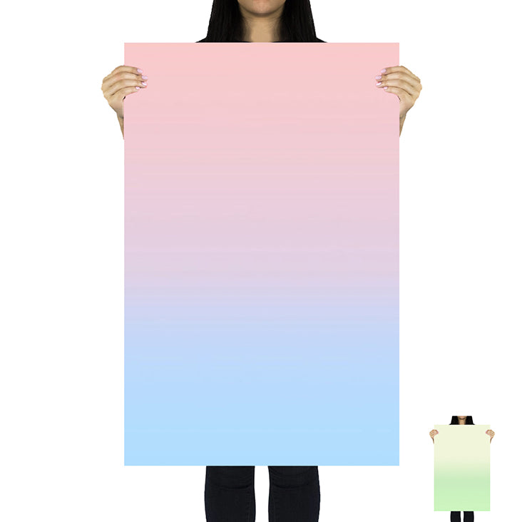 Flat Lay Instagram Backdrop - Duo 'Palm Cove' Gradient (56cm x 87cm)