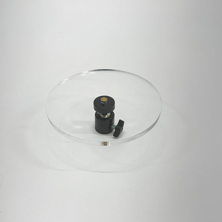 Spectrum Transparent Round Acrylic Platform with 360° Ball Head for Product Photography - Circle (15cm x 0.7cm)