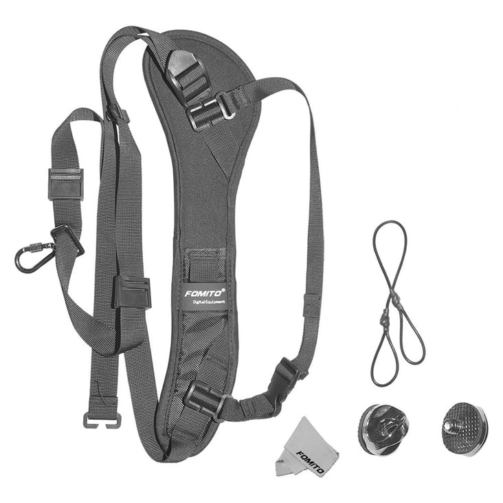 Fomito Q-1 Rapid Shooting Camera Neck Strap with Quick Release and Safety Tether