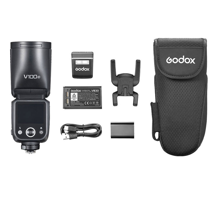 Godox V100-C 100Ws HSS TTL Li-ion Round Head Speedlight Flash (Canon)