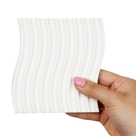 Grooved Arch Wave Photography Styling Handmade Plaster Props - 3 Pack V2 (White Essence) (DEMO STOCK)