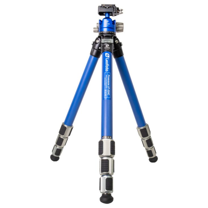 Leofoto LP-324C Poseidon Series 4 Section Water Resistant Carbon Fibre Tripod with Blue LH-40LR Ball Head