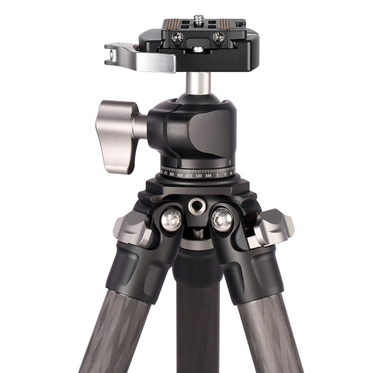 Leofoto LS-225C Ranger Series 5 Section Carbon Fibre Tripod with LH-25LR (Lever Release) Ball Head