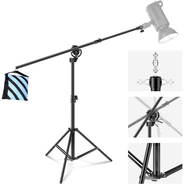 Neewer Heavy Duty 297cm / 9.8ft Photographic Boom Combi Stand and Counterweight (4kg Load)