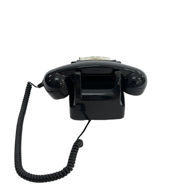 Rotary Style Dial Vintage Styling Prop Phone - Pitch Black