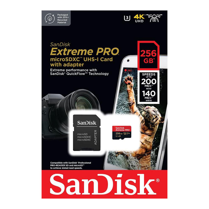 SanDisk Extreme Pro 256GB microSDXC U3 Memory Card