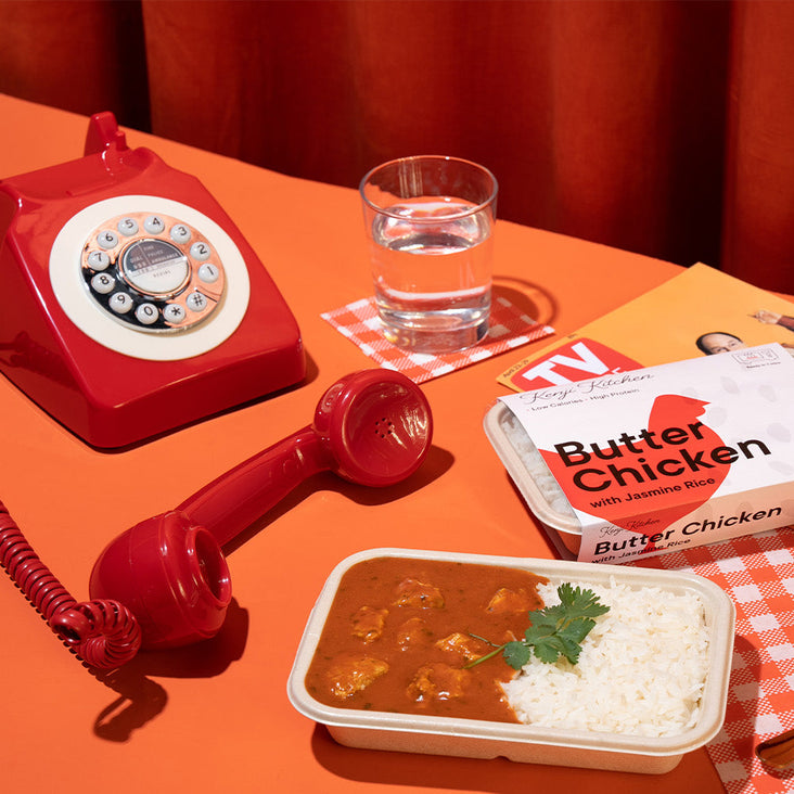 Rotary Style Dial Vintage Styling Prop Phone - Chilli Red