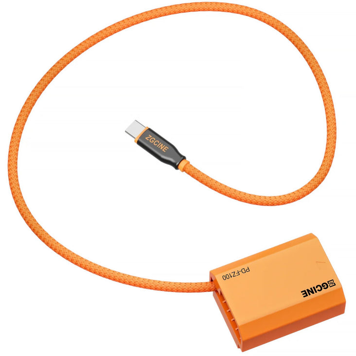 ZGCINE USB-C PD to Sony NP-FZ100 Dummy Battery with Braided Wire 60cm