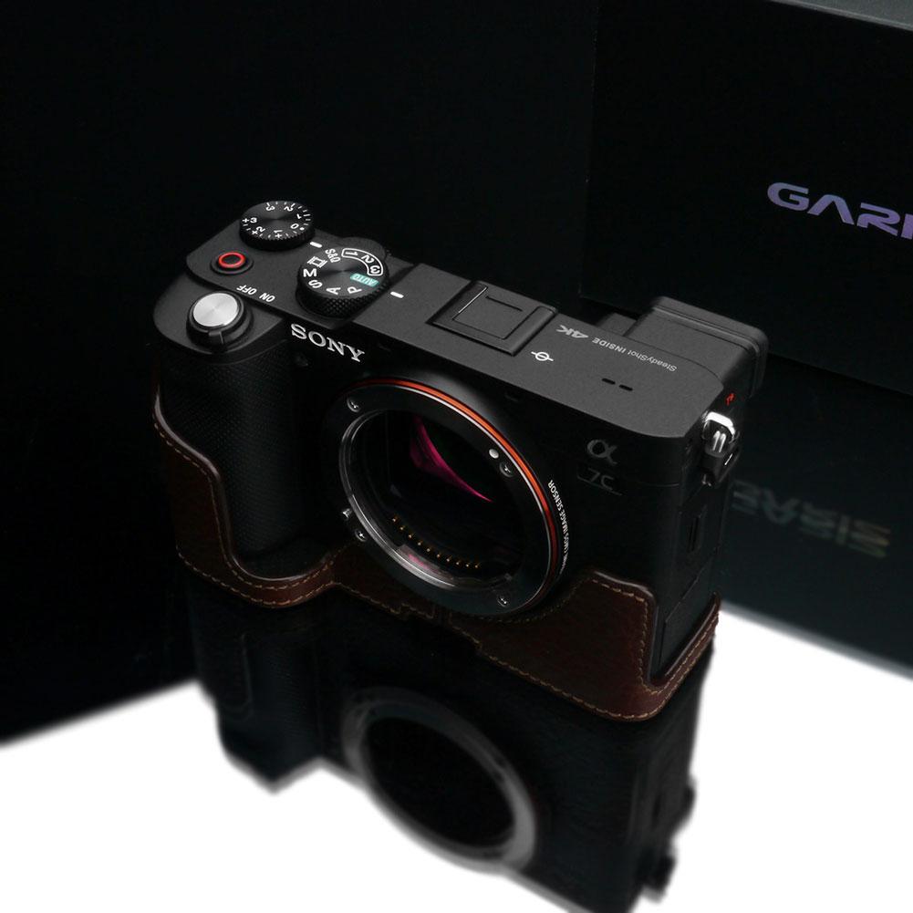 Gariz Genuine Leather XS-CHA7IICM Camera Metal Half Case for Sony Alpha  A7II A7RII Mark II, Camel B