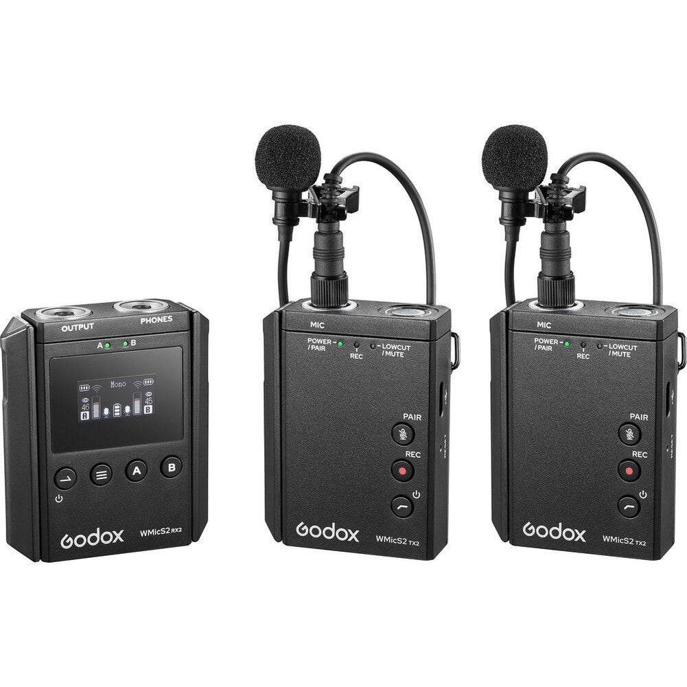 Godox WMicS2 KIT 2 UHF Compact 2 Person Wireless Microphone System