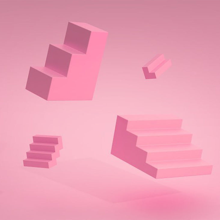 Propsyland Pink Floating Stairs Styling Prop